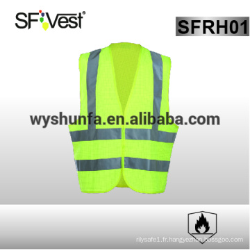 Astm f1506 gilet résistant à la flamme vêtements de sécurité réfléchissante vêtements de travail de sécurité 98% polyester FR traité 2% de carbone
